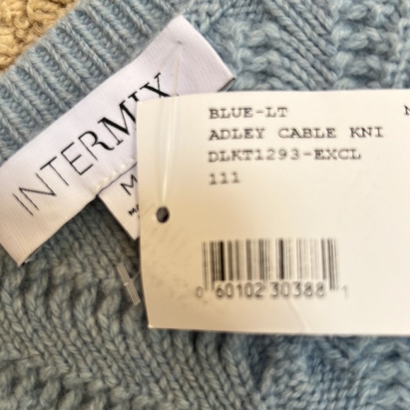 New! Intermix medium Adley cashmere/wool cable knit sweater. - Picture 8 of 12